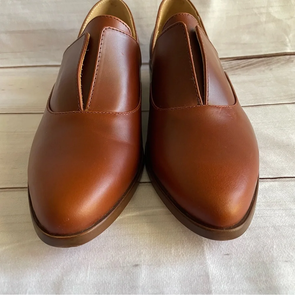 Nisolo Emma d'Orsay Oxford Loafers Shoes Women’s Size 9 Brandy Slip On - Picture 8 of 15